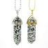 SnowFlake Obsidian Gemstone Pendant Necklace